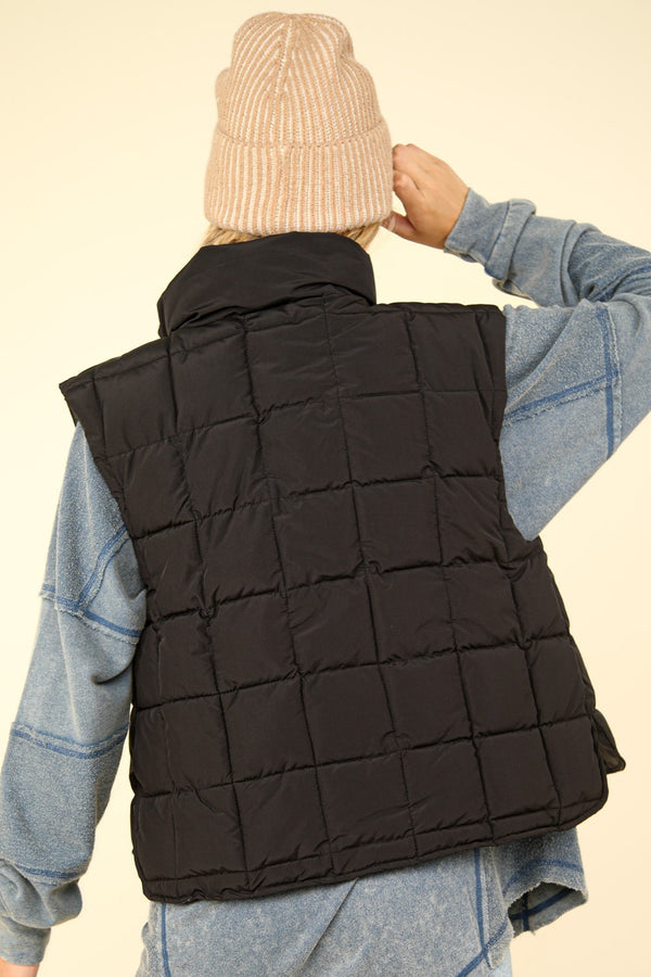 VERY J Zip Up Puffer Padded Warm Vest - 1985 the VAULT Boutique