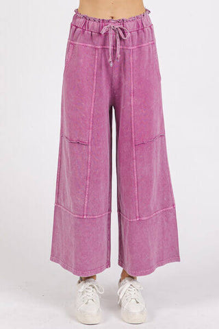 Mittoshop Mineral Wash Seam French Terry Wide Leg Pants - 1985 the VAULT Boutique