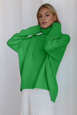 Basic Bae Turtleneck Dropped Shoulder Long Sleeve Sweater - 1985 the VAULT Boutique