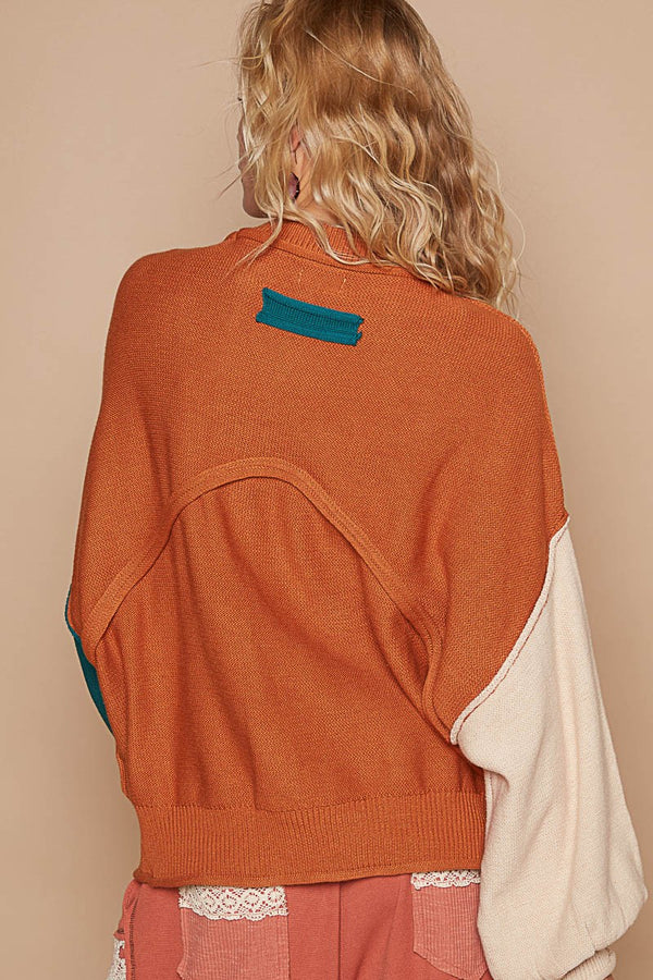 POL Color Block Roll Hem Hacci Sweater - 1985 the VAULT Boutique