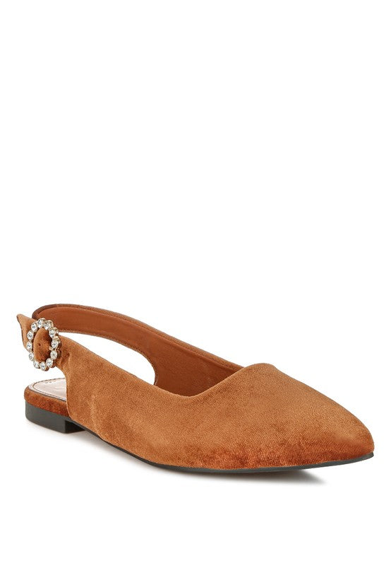 Dolan Velvet Slingback Flat Sandals - 1985 the VAULT Boutique