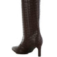 Mentha Woven Faux Leather Boots - 1985 the VAULT Boutique