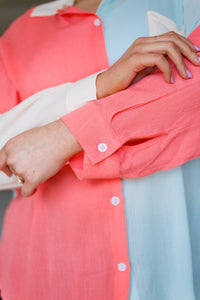 Capture The Day Two Toned Button Up - Happily Ever Atchison Shop Co.