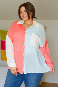 Capture The Day Two Toned Button Up - Happily Ever Atchison Shop Co.