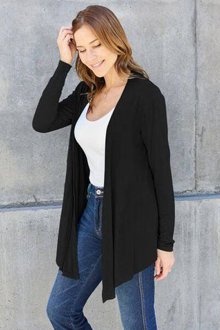 Basic Bae Full Size Open Front Long Sleeve Cover Up - 1985 the VAULT Boutique