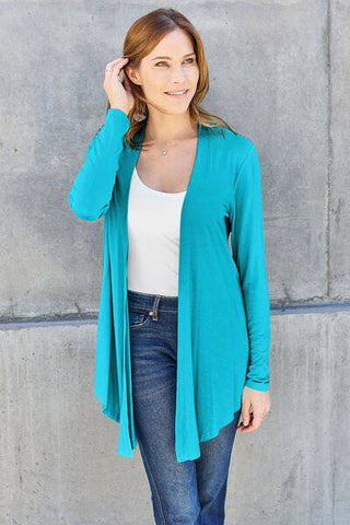 Basic Bae Full Size Open Front Long Sleeve Cover Up - 1985 the VAULT Boutique