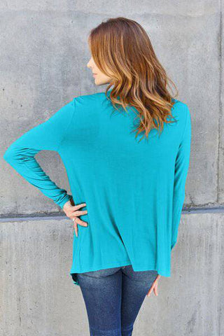 Basic Bae Full Size Open Front Long Sleeve Cover Up - 1985 the VAULT Boutique