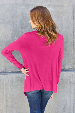 Basic Bae Full Size Open Front Long Sleeve Cover Up - 1985 the VAULT Boutique