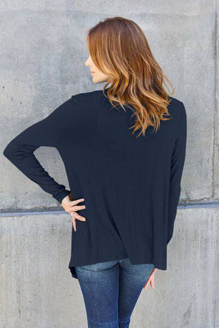 Basic Bae Full Size Open Front Long Sleeve Cover Up - 1985 the VAULT Boutique