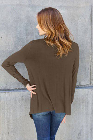 Basic Bae Full Size Open Front Long Sleeve Cover Up - 1985 the VAULT Boutique