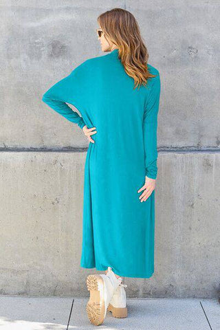 Basic Bae Full Size Open Front Long Sleeve Cover Up - 1985 the VAULT Boutique