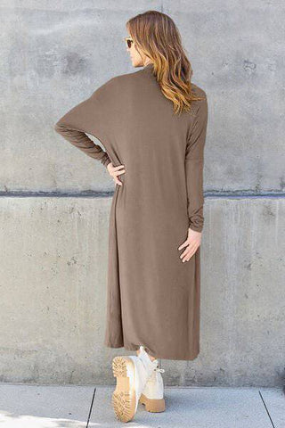 Basic Bae Full Size Open Front Long Sleeve Cover Up - 1985 the VAULT Boutique