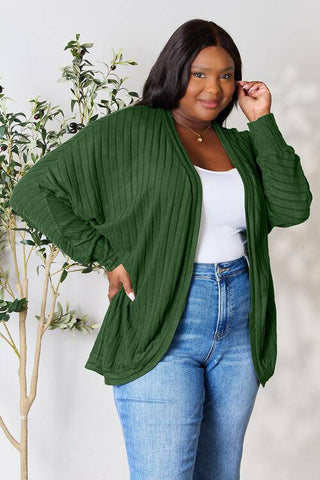 Basic Bae Full Size Ribbed Cocoon Cardigan - 1985 the VAULT Boutique