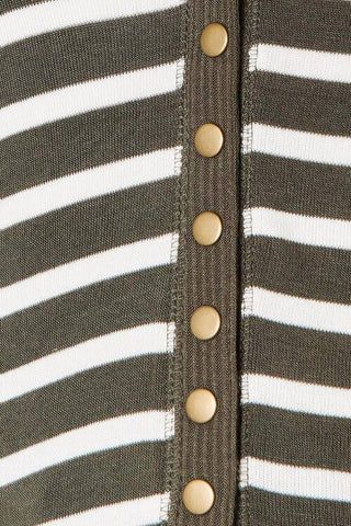 Zenana Full Size Striped Snap Down Cardigan - 1985 the VAULT Boutique