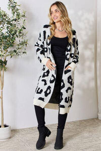 BiBi Leopard Open Front Cardigan - 1985 the VAULT Boutique