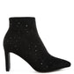 Sakura Diamante Embellished Microfiber Boots - 1985 the VAULT Boutique