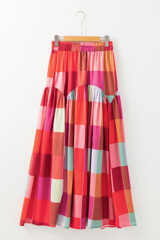 Color Block Elastic Waist Maxi Skirt - 1985 the VAULT Boutique