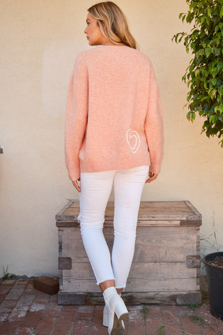 And The Why WIFEY & Heart Round Neck Sweater - 1985 the VAULT Boutique