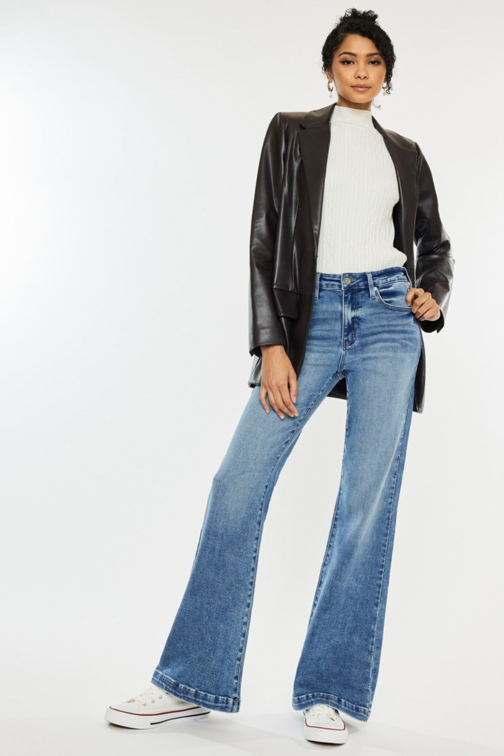 Kancan High Rise Wide Leg Jeans - 1985 the VAULT Boutique