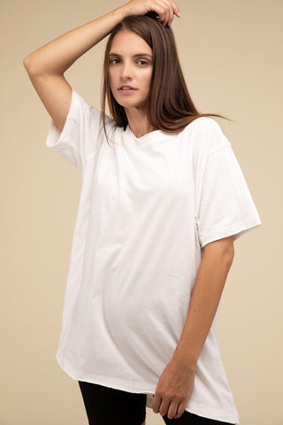 Basic Cotton Drop Shoulder Oversized Top - 1985 the VAULT Boutique