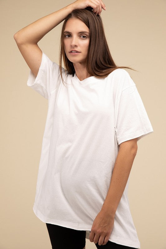 Basic Cotton Drop Shoulder Oversized Top - 1985 the VAULT Boutique