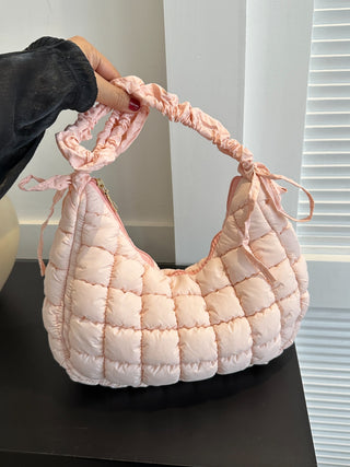 Bubble Texture Ruched Strap Quilted Shoulder Bag - 1985 the VAULT Boutique