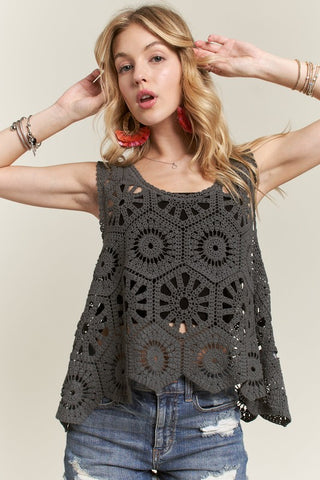 ADORA Crochet Wide Strap Tank - 1985 the VAULT Boutique