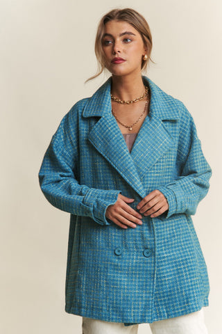 J.NNA Tweed Double-Breasted Long Sleeve Coat - 1985 the VAULT Boutique