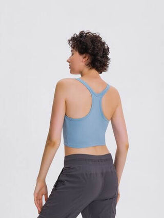 Millennia Scoop Neck Active Tank with Detachable Chest Pads - 1985 the VAULT Boutique