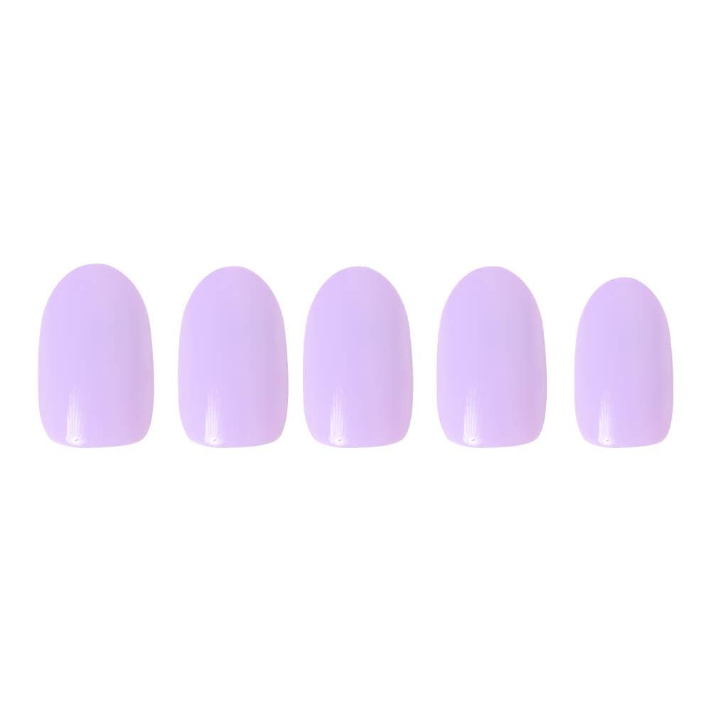 Lilac Press-On Nails|Short Round Shape|Spring Press on Nails