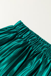 Elastic Waist Pleated Midi Skirt - 1985 the VAULT Boutique