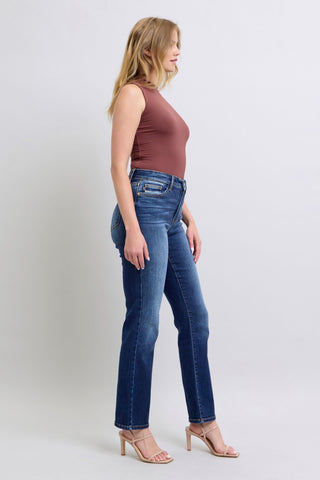 Judy Blue Full Size Washed Straight Leg Jeans with Pockets - 1985 the VAULT Boutique