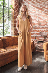 Ces Femme V-Neck Sleeveless Wide Leg Jumpsuit - Happily Ever Atchison Shop Co.