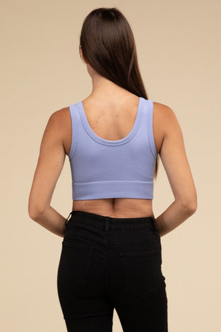 Ribbed Seamless Crop Top - 1985 the VAULT Boutique