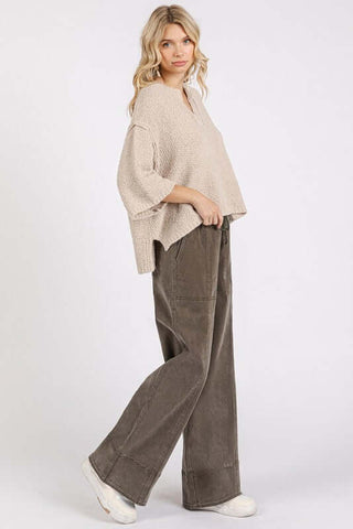 Mittoshop Mineral Wash Elastic Wide Leg Pants - 1985 the VAULT Boutique