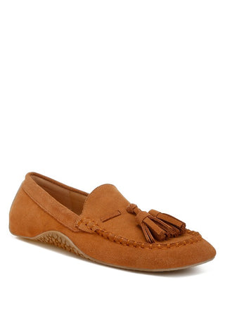 Kipstar Suede Round Toe Tassel Loafers - 1985 the VAULT Boutique