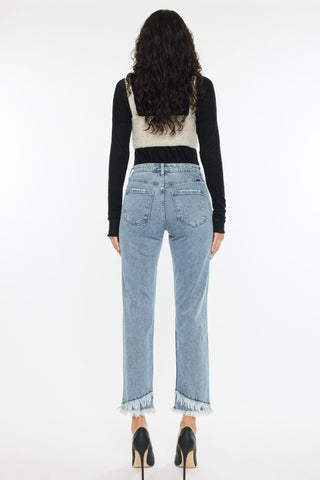 Kancan Raw Hem High Rise Straight Jeans - 1985 the VAULT Boutique