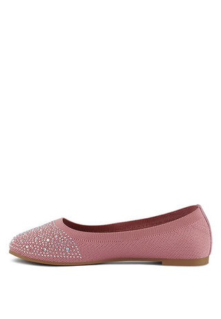 Splash Rhinestones Embellished Ballet Flats - 1985 the VAULT Boutique