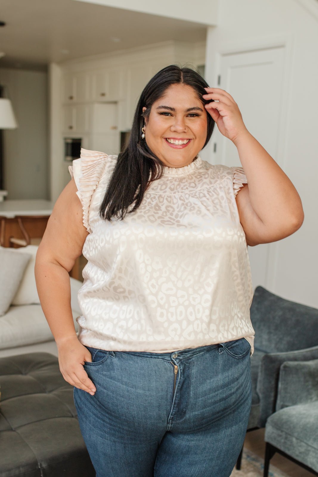 City Escape Top in Pearl - Happily Ever Atchison Shop Co.