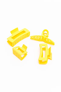 Claw Clip Set of 4 in Lemon - Happily Ever Atchison Shop Co.