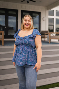 Connect the Dots Peplum Blouse - Happily Ever Atchison Shop Co.