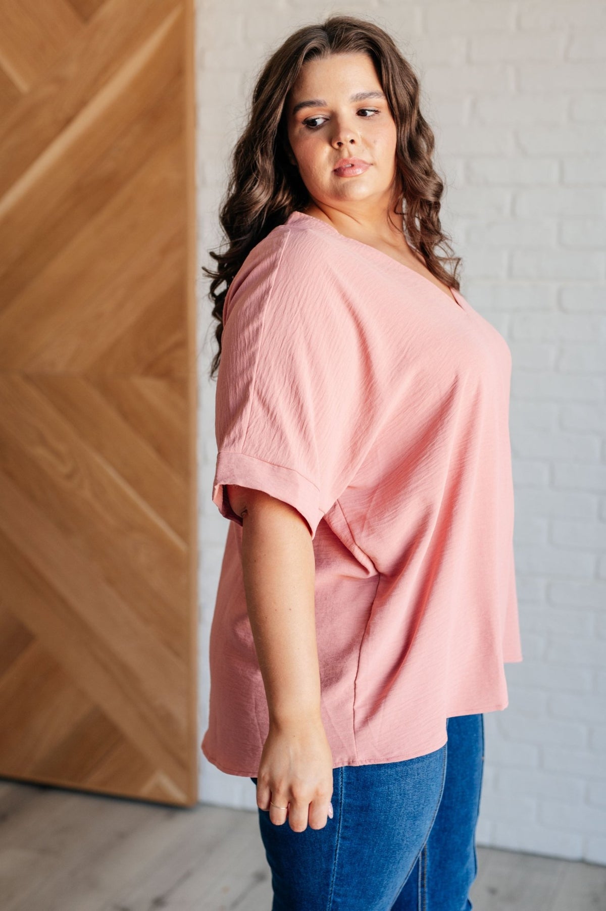 Contrary to Popular Belief V - Neck Blouse - Happily Ever Atchison Shop Co.