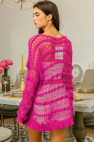 BiBi Long Sleeve Knit Cover Up - 1985 the VAULT Boutique