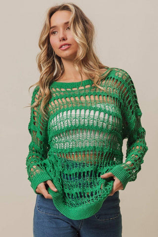 BiBi Long Sleeve Knit Cover Up - 1985 the VAULT Boutique