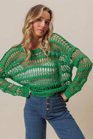 BiBi Long Sleeve Knit Cover Up - 1985 the VAULT Boutique