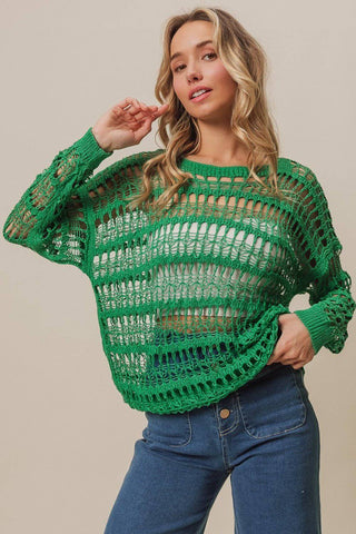 BiBi Long Sleeve Knit Cover Up - 1985 the VAULT Boutique