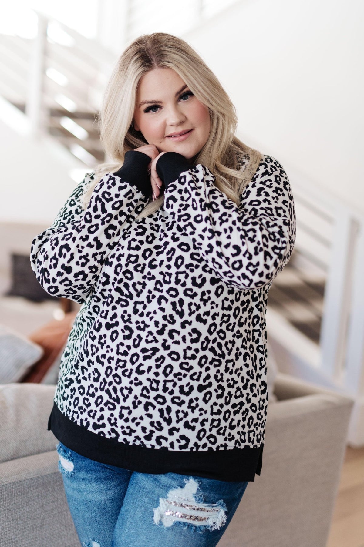 Cozy in Cheetah Pullover Sweatshirt - Happily Ever Atchison Shop Co.