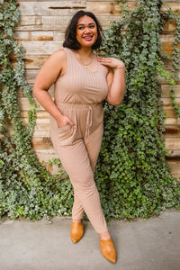 Cruiser Jumpsuit in Tan - Happily Ever Atchison Shop Co.