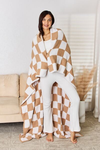 Cuddley Checkered Decorative Throw Blanket - Happily Ever Atchison Shop Co.