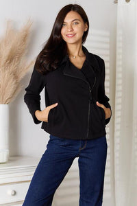 Culture Code Full Size Zip-Up Jacket with Pockets - Happily Ever Atchison Shop Co.